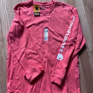 Carhartt Women's Long Sleeve Logo Tee - Coral